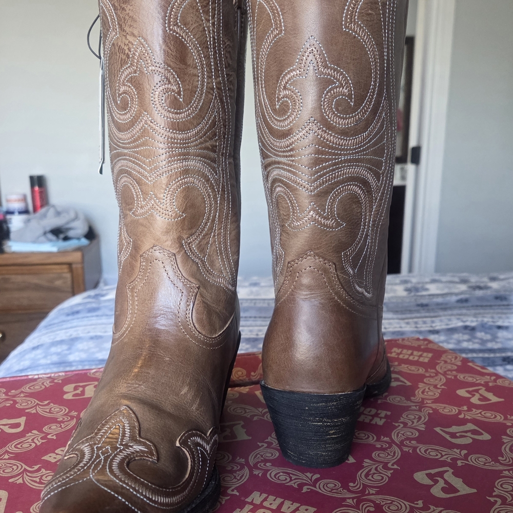 Ariat Tan Leather Heeled Boots